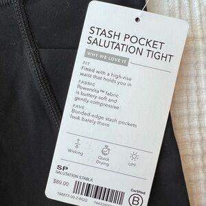 NWT Athleta Salutation stash leggings mid rise